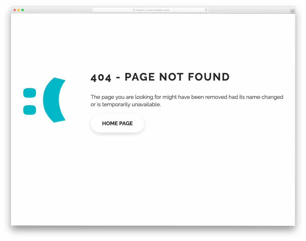 clean error page template