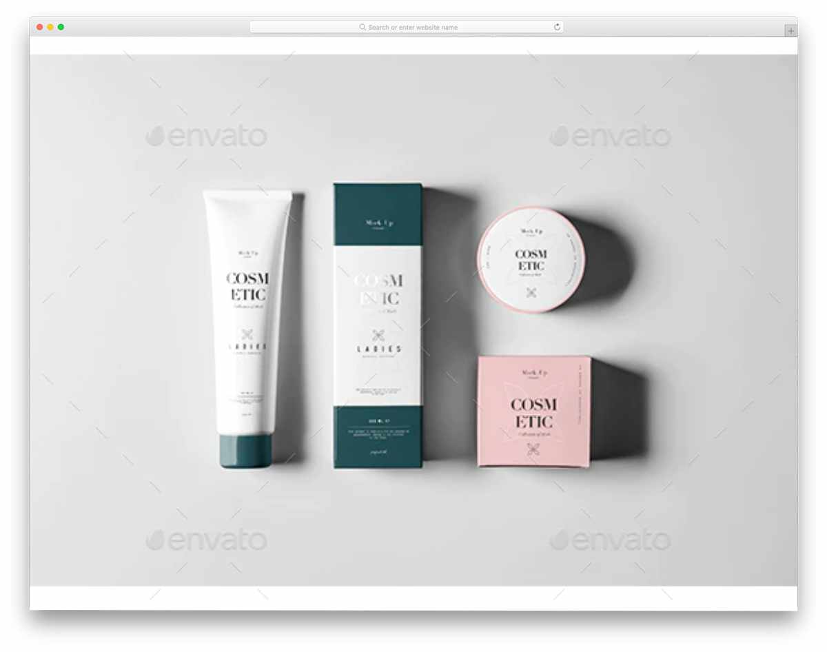 cosmetic product packaging mockup