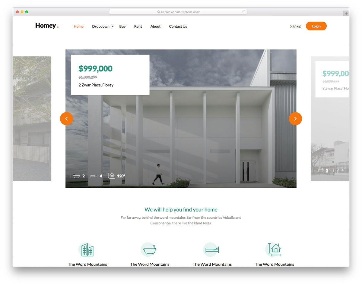 stylish free realt estate website template