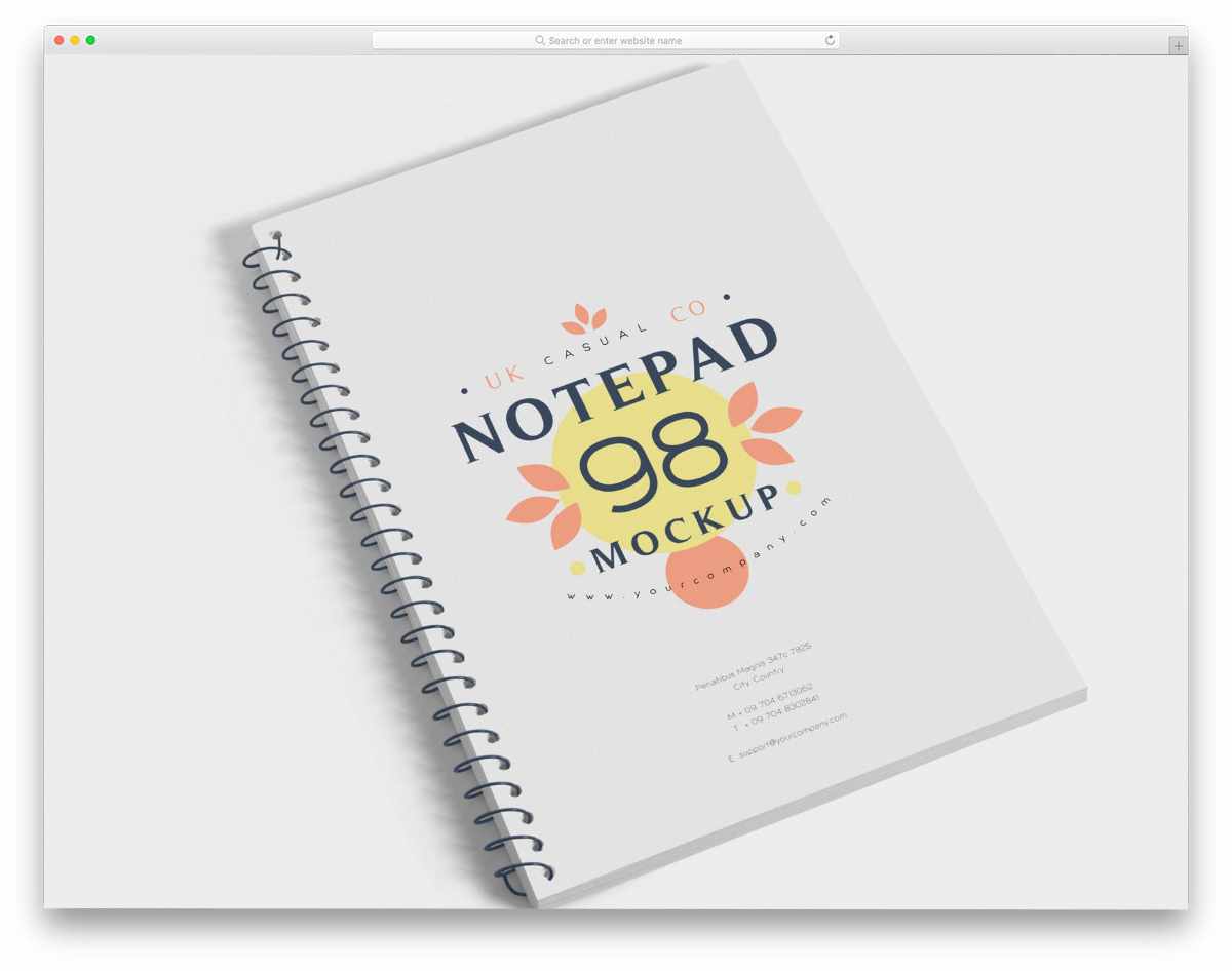 simple journal notebook mockup