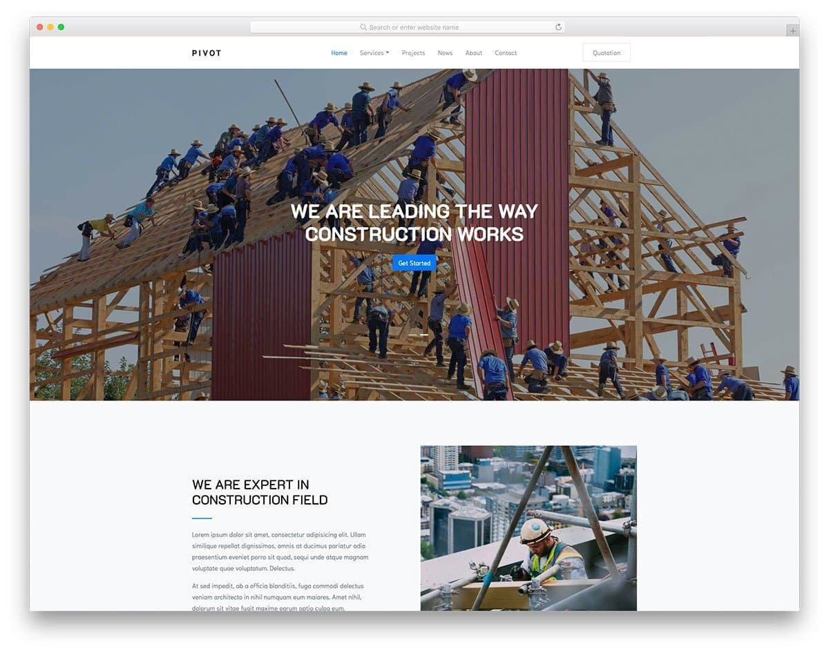 professional-looking website template