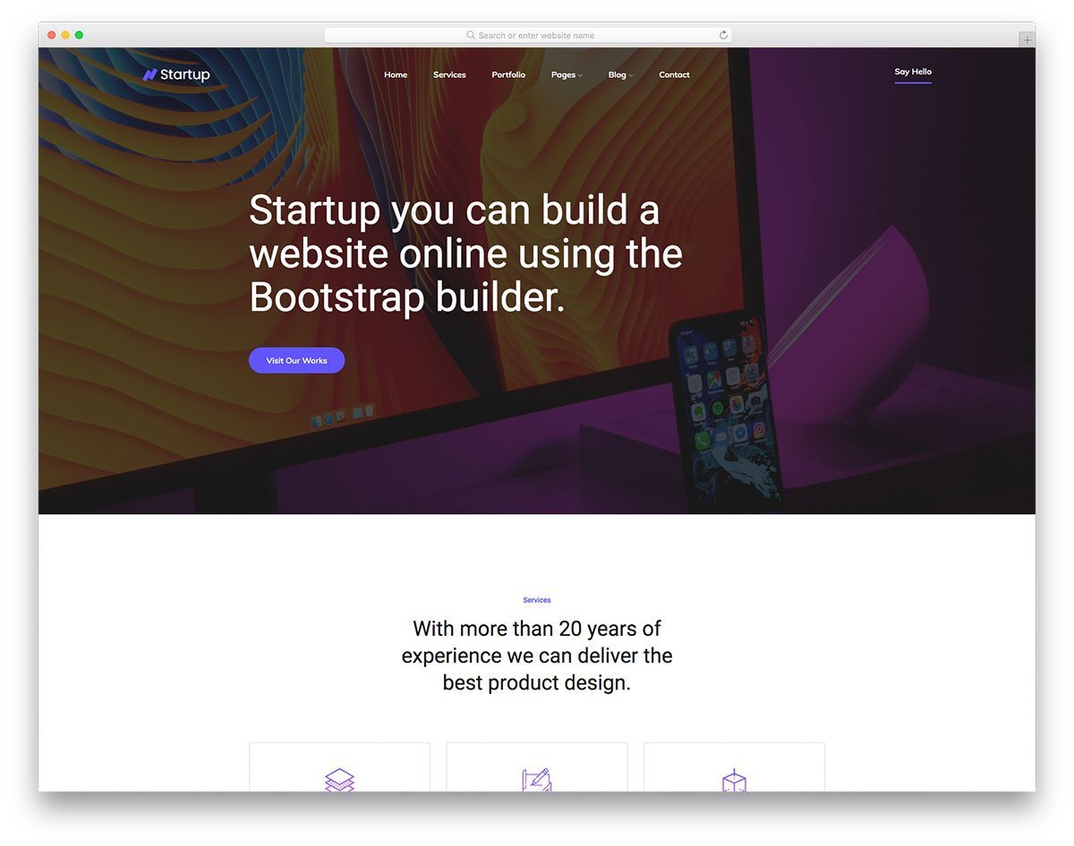 simple neat landing page design