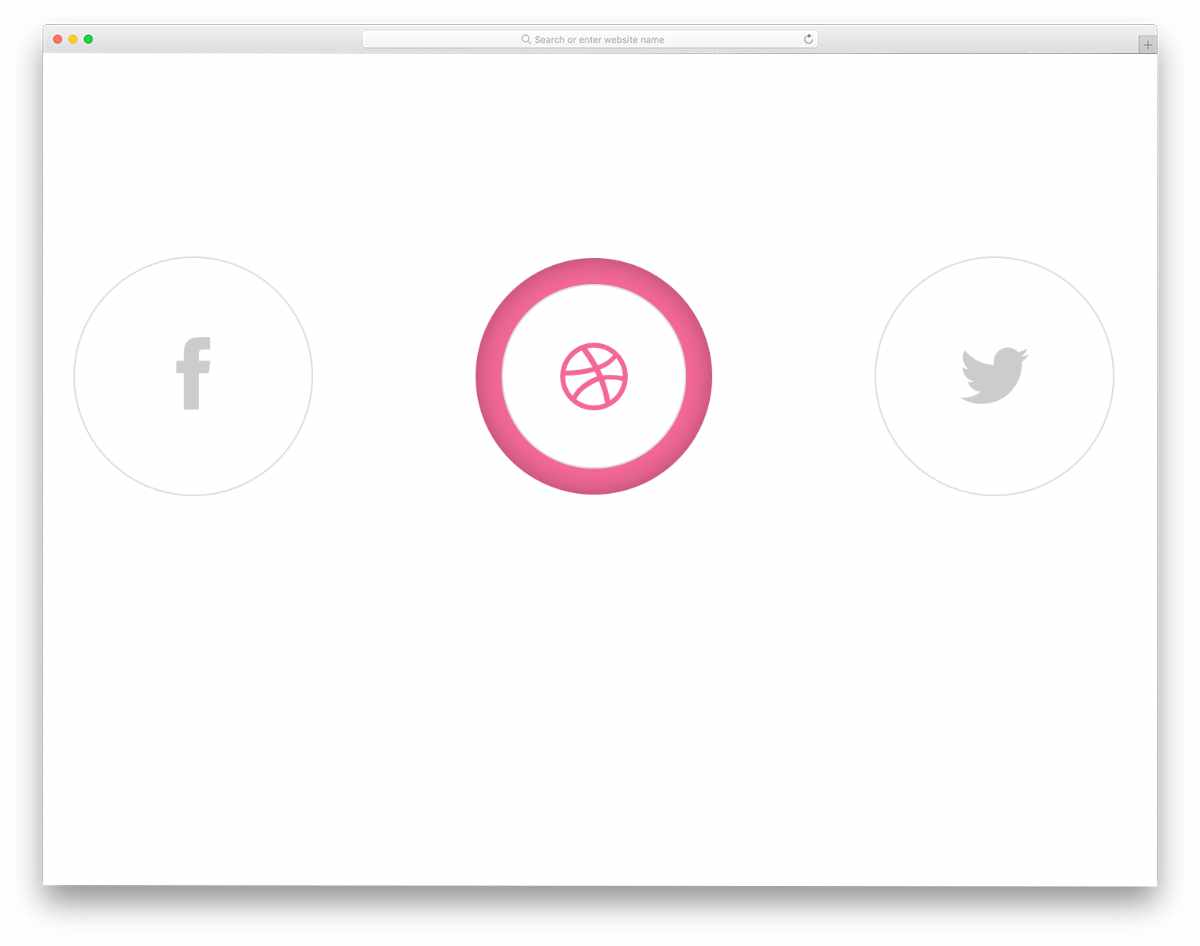 social media icons with swift animation