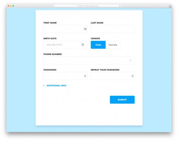 33 Properly Designed Bootstrap Registration Form Examples To Increase ...