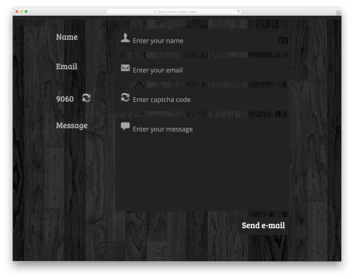 bootstrap contact form with captcha code option