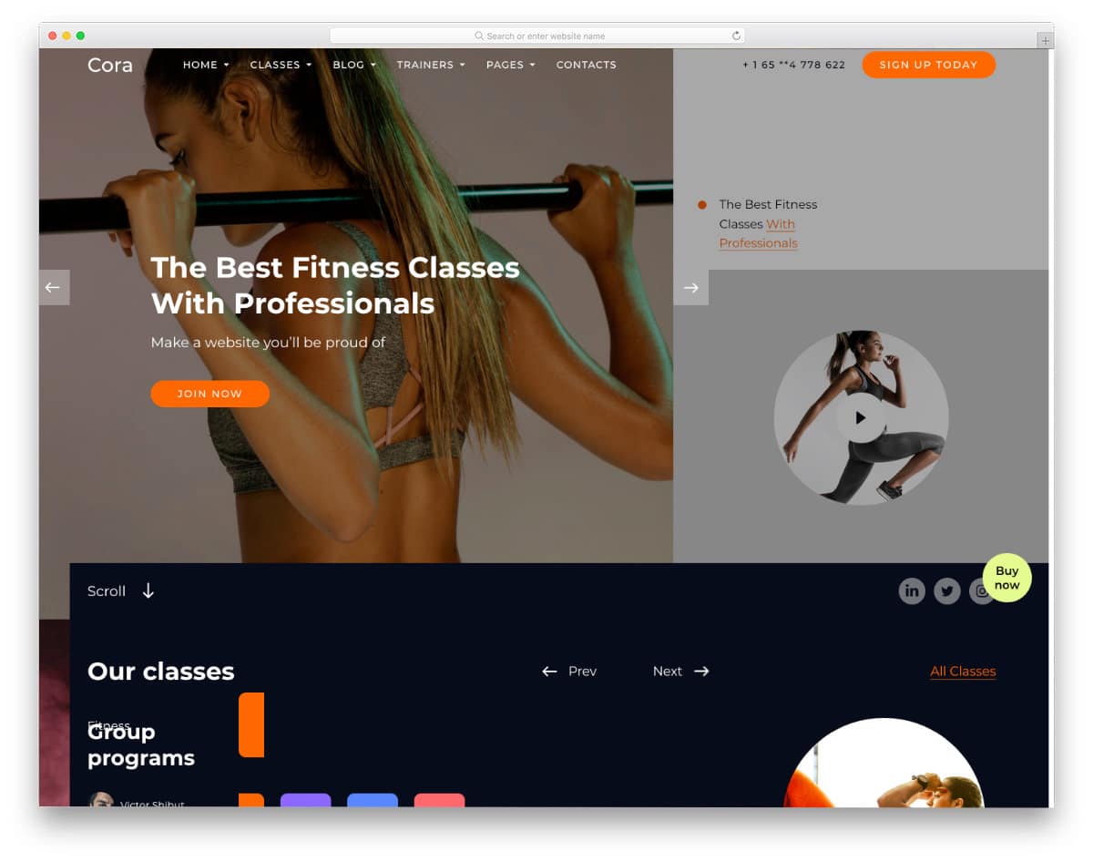 multipurpose sports and fitness website template