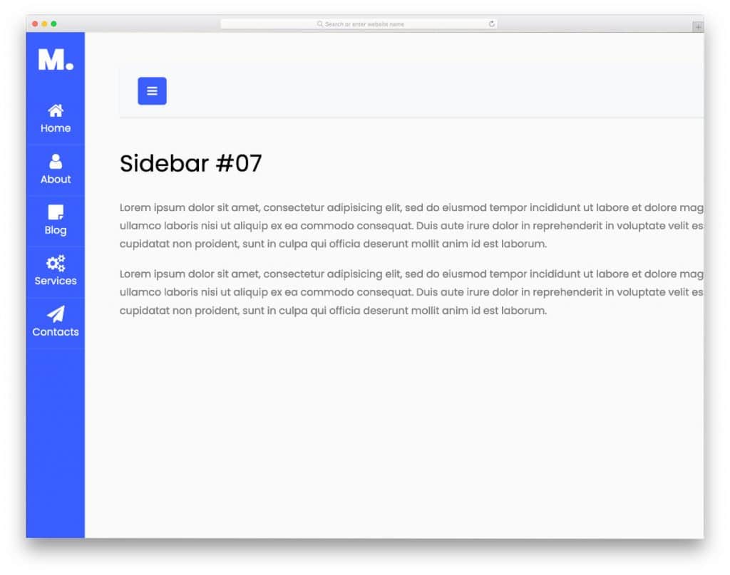 33 Bootstrap Sidebar Examples To Increase Accessibility Of Elements
