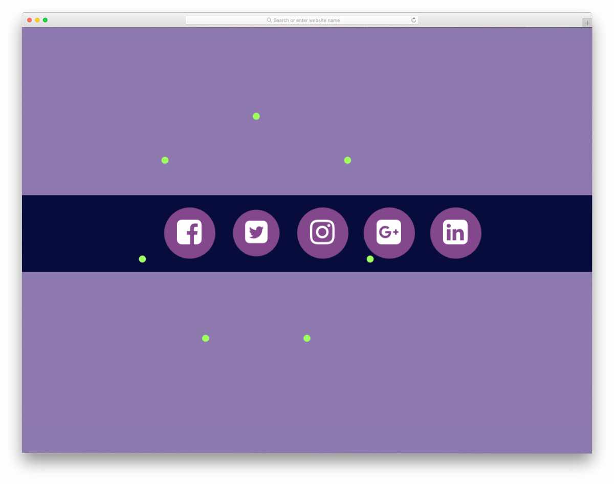 social media icon with animated click option