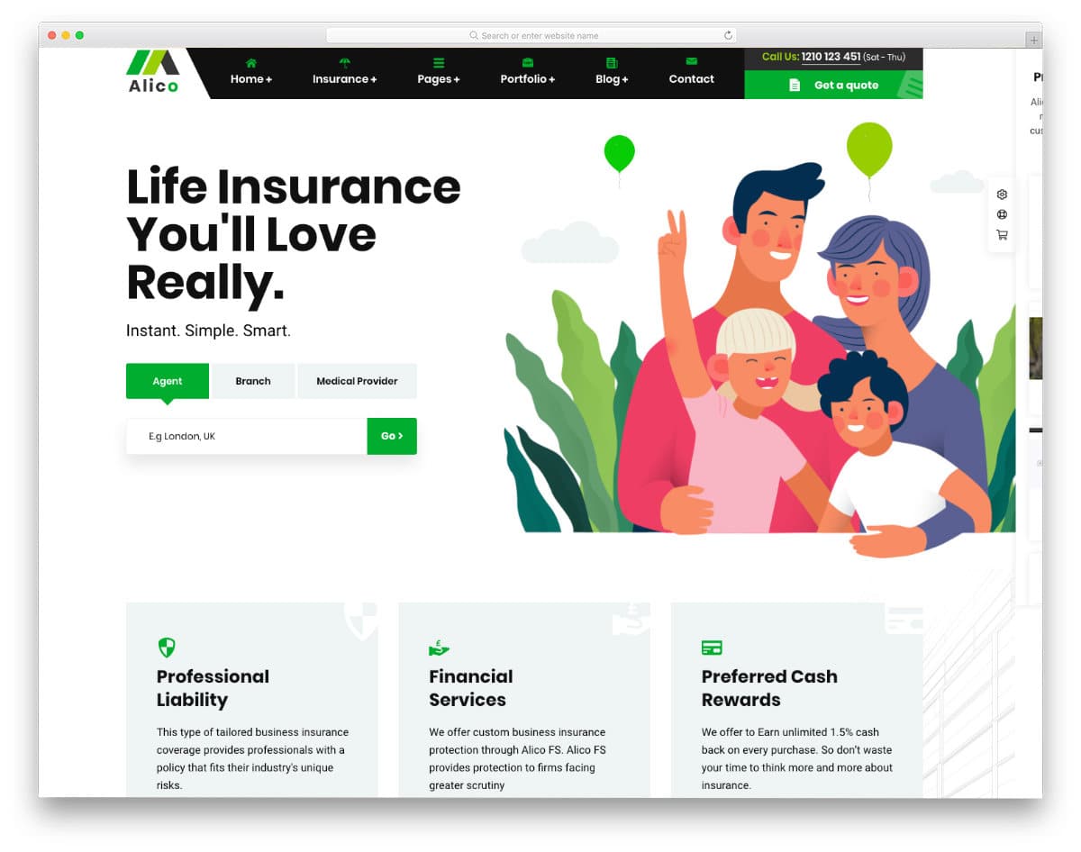 insurance company websites