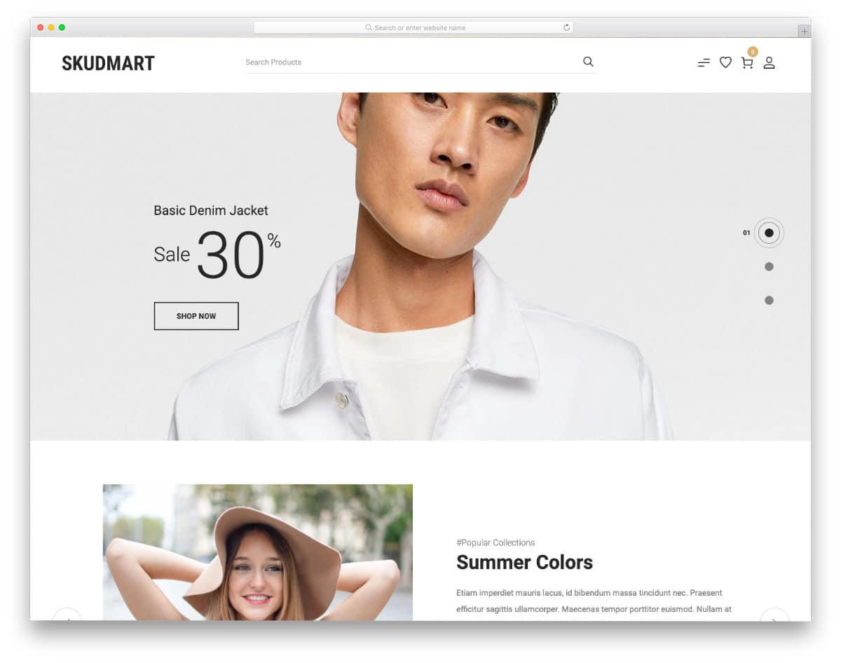 simple shopify themes for fashion stores