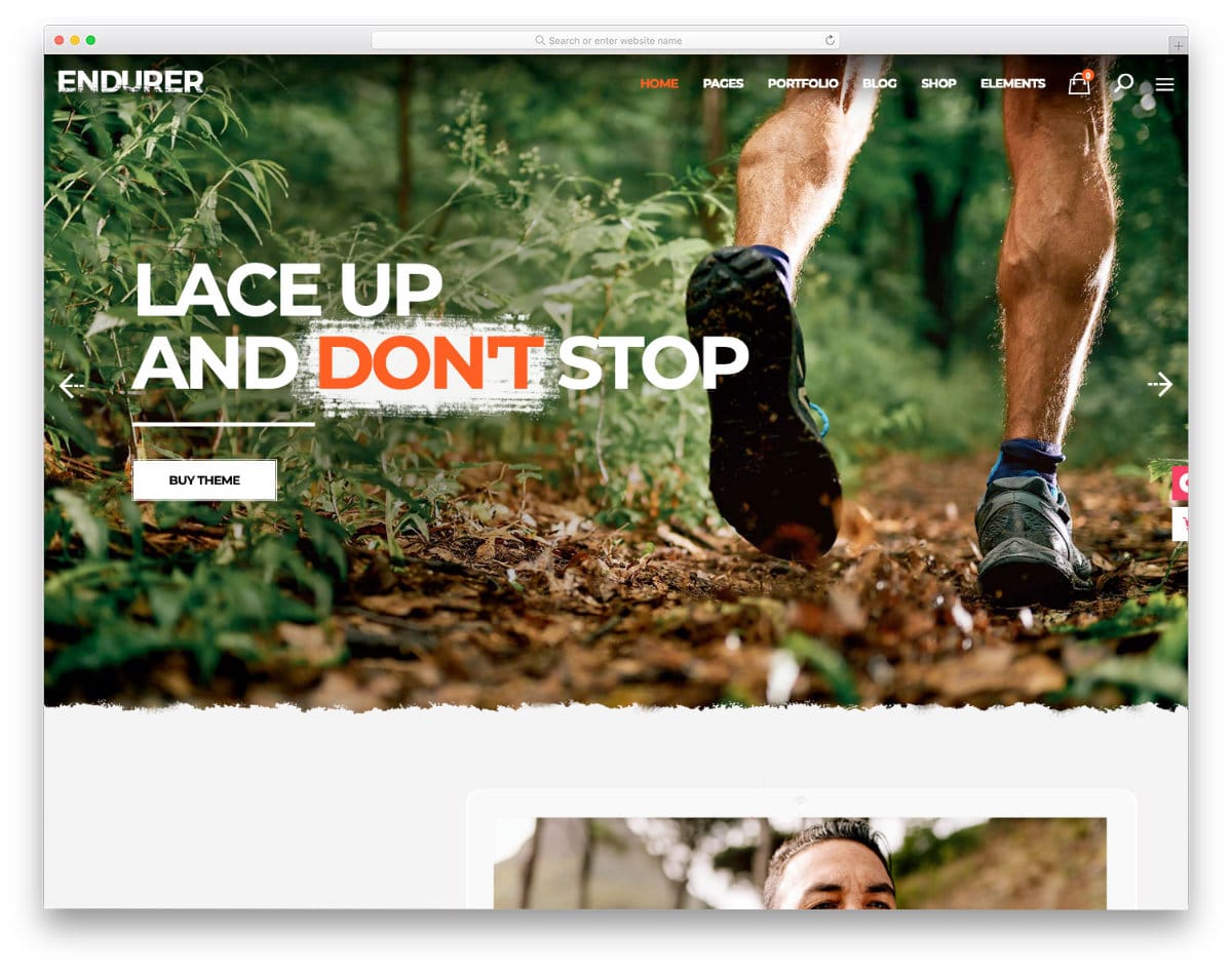 running sports website template
