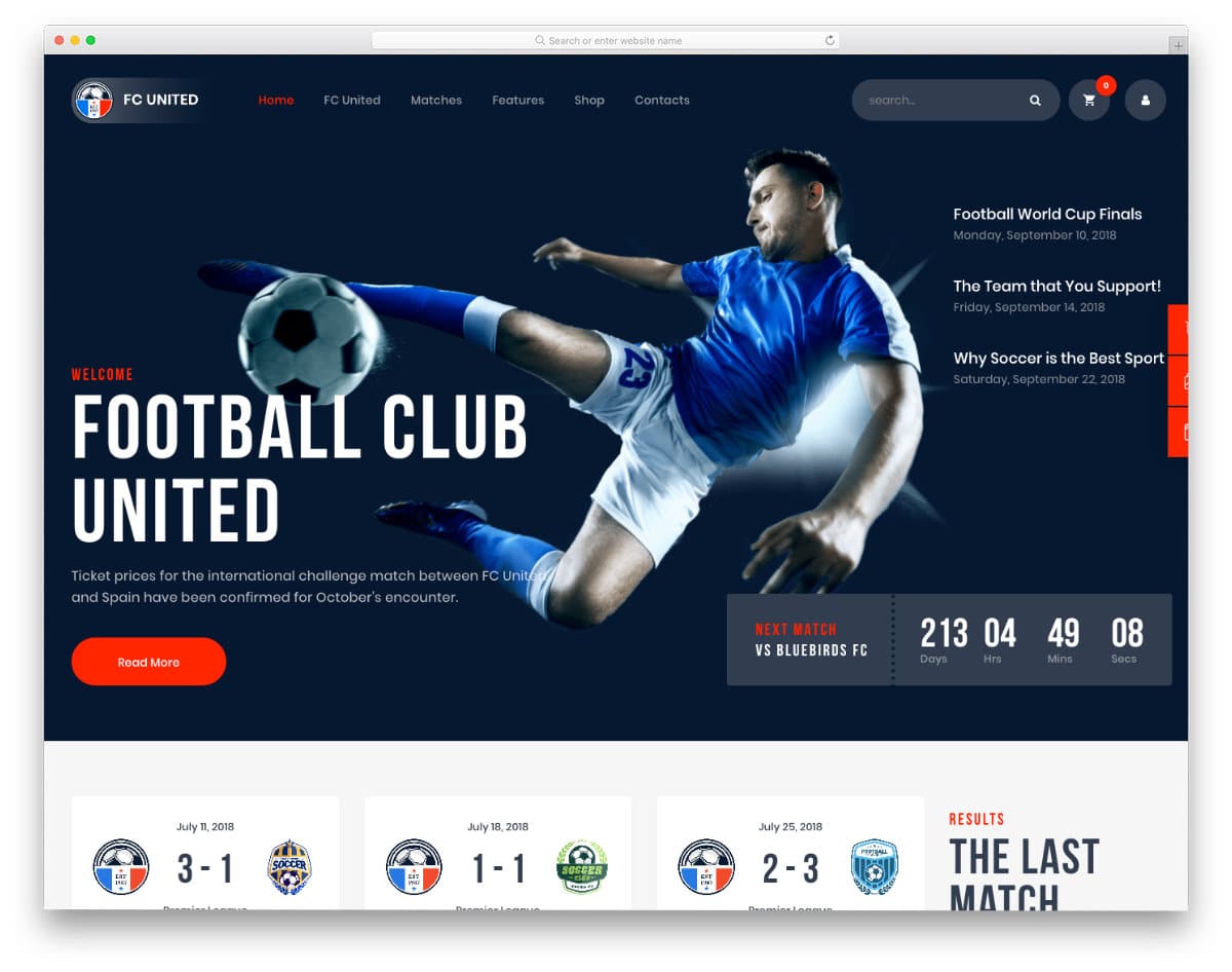 20 Energetic Sports Website Templates With Live Streaming Option