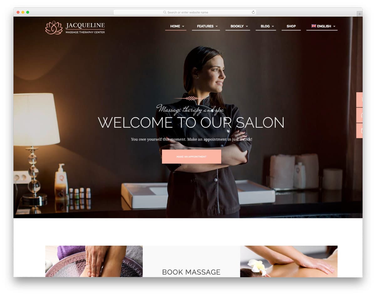 hair and nail salon website template