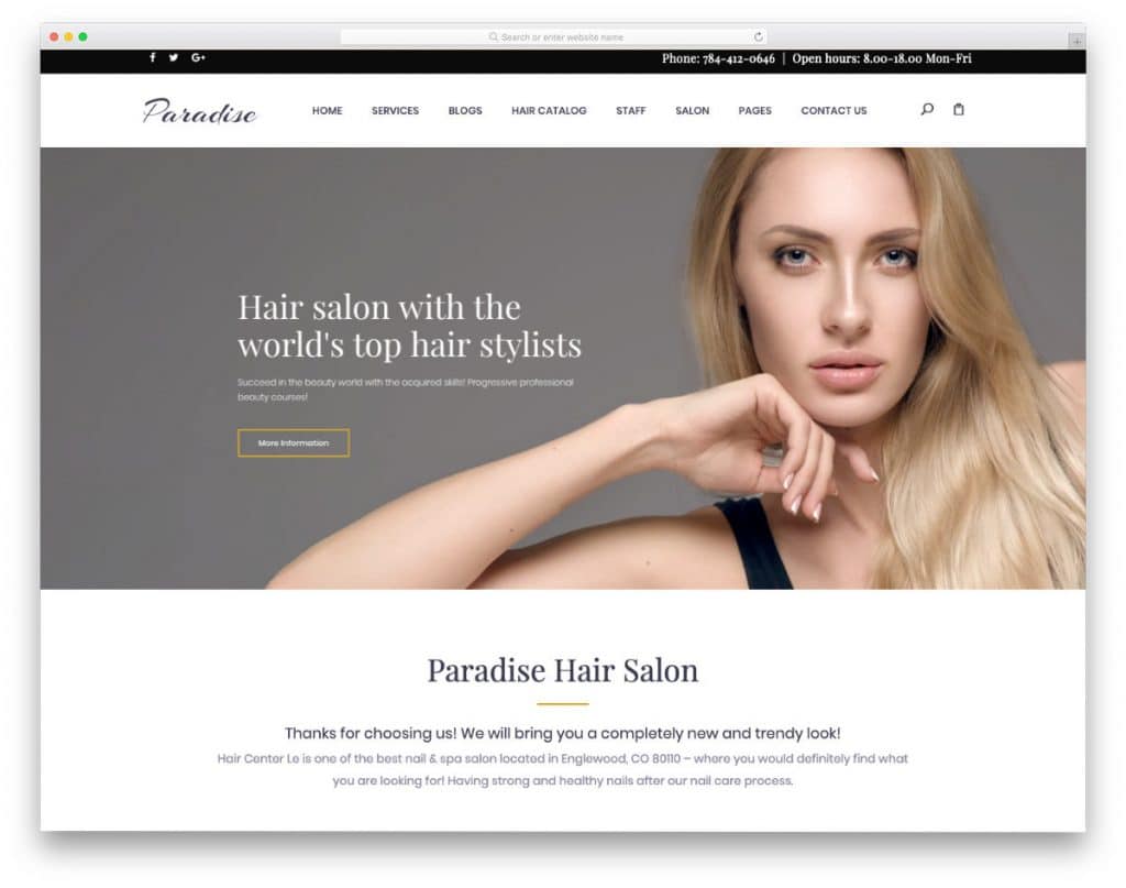 19 Hair Salon Websites Templates To Deliver Seamless Online Booking ...