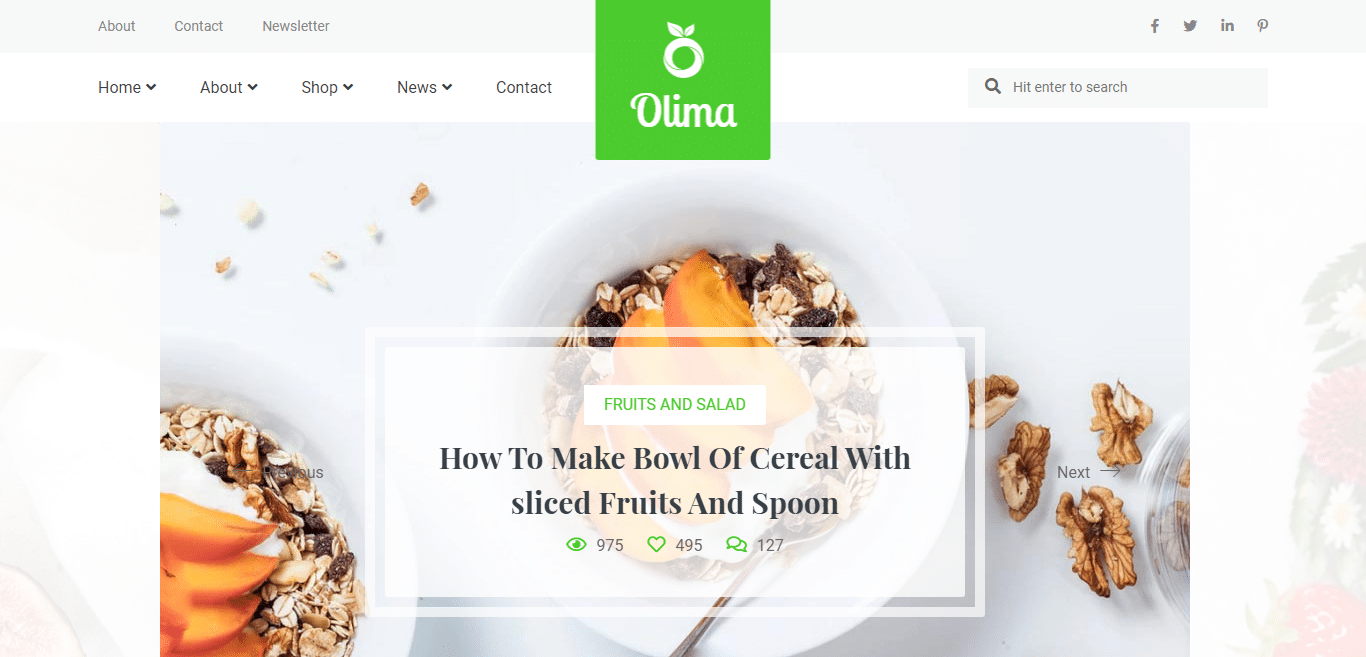 olima-food-blog-website-template