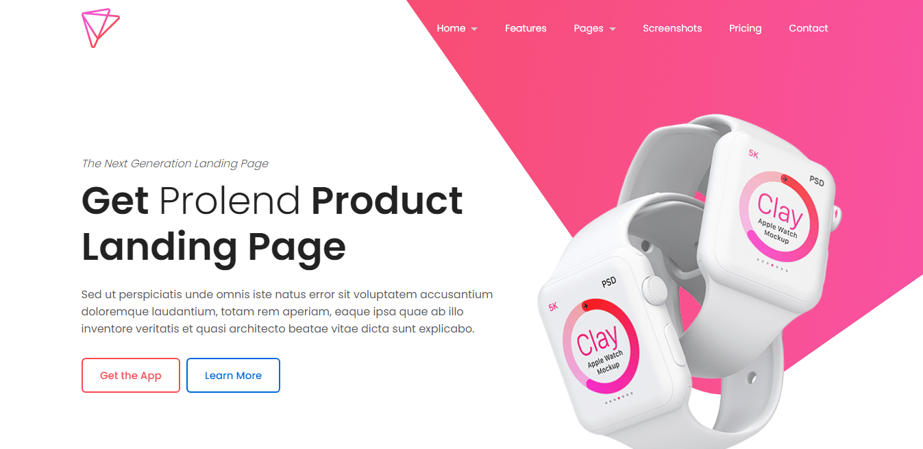 prolend-product-landing-page-website-template