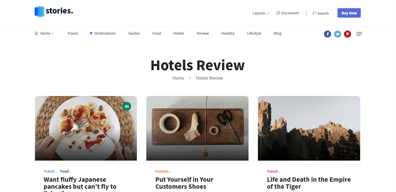 stories-food-blog-website-template