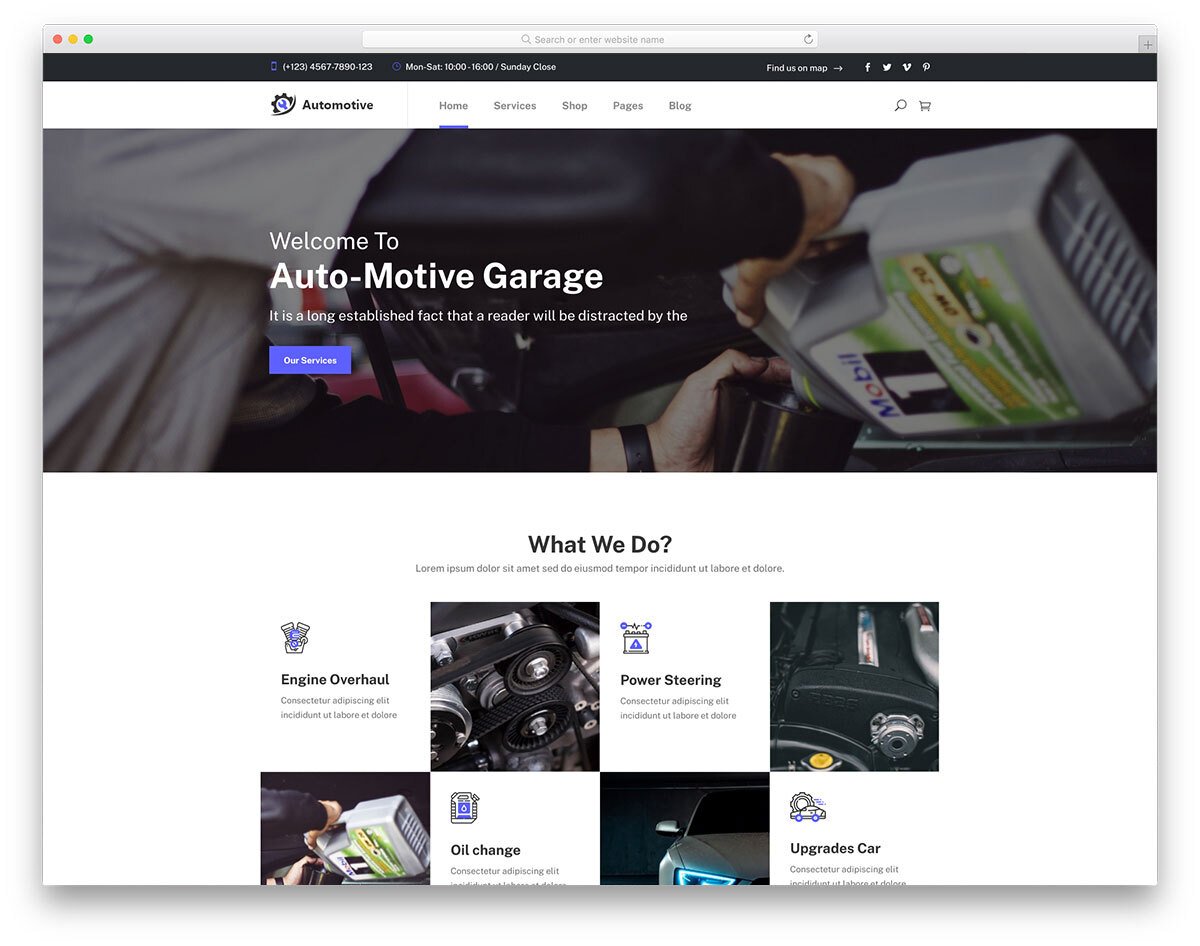 auto spare parts website template