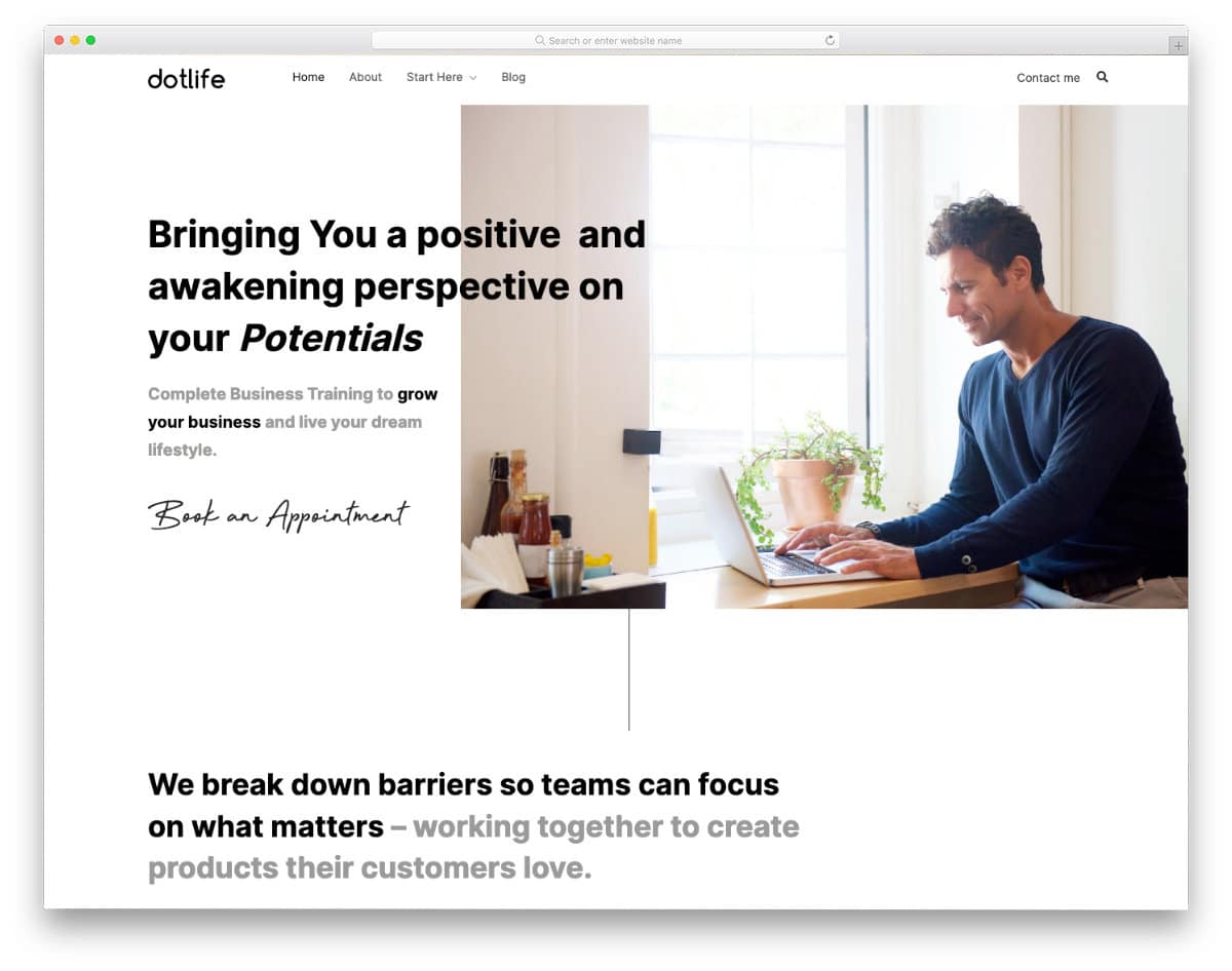 online course WordPress theme for life coach and personal tutors