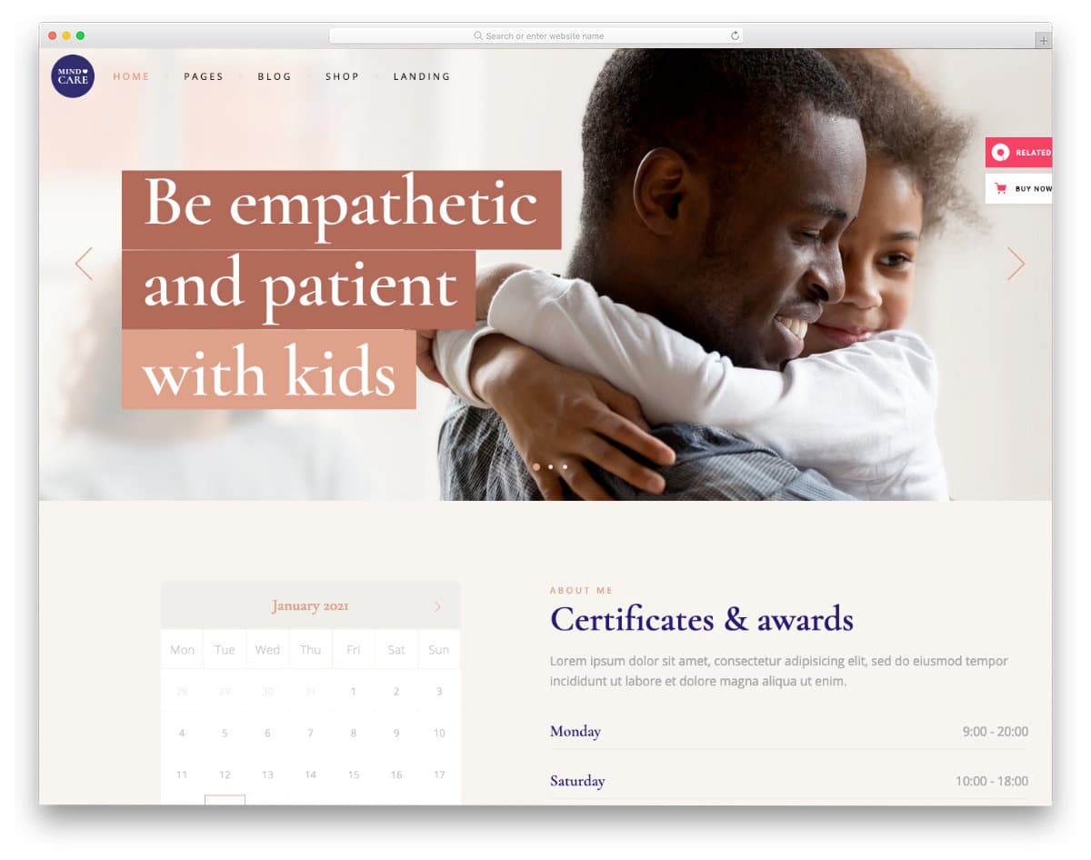 WordPress appointment scheduling template for doctors