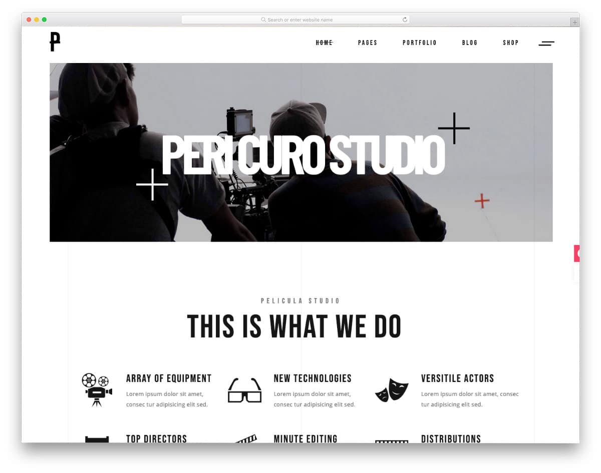 creative studio website template