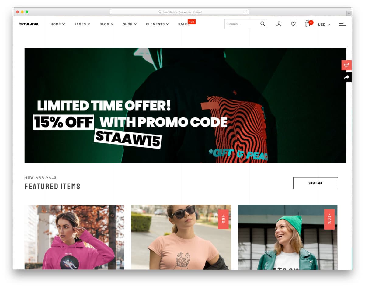 feature-rich cafepress website template