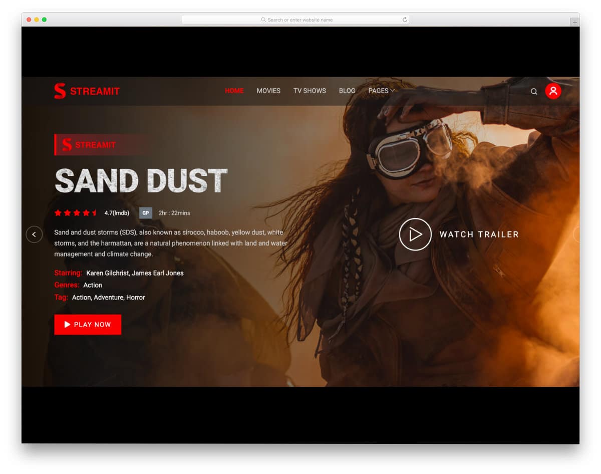 WordPress live streaming theme for video and movie streaming websites