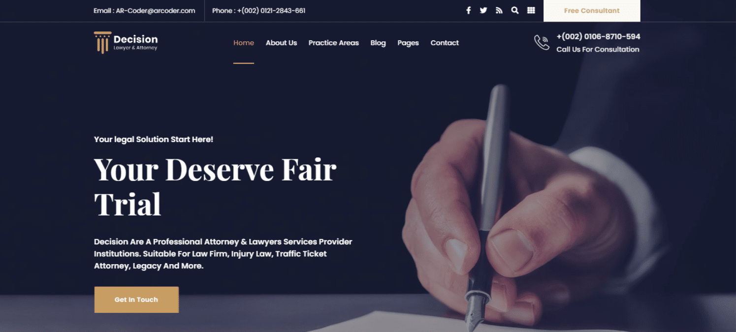 decision-lawyer-website-template