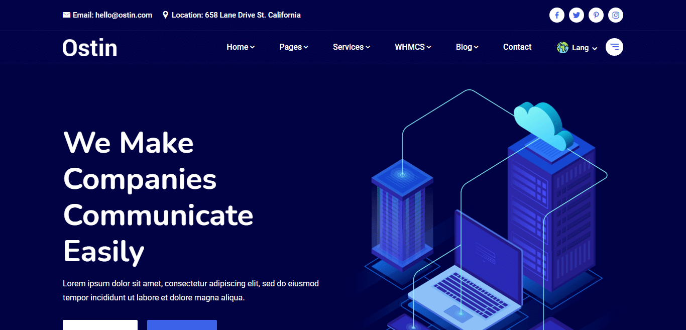 ostin-hosting-website-template