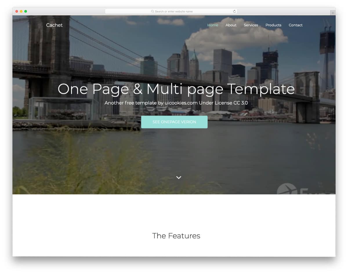 free responsive Bootstrap template with a video background