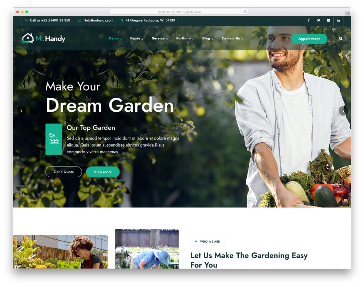 gardening and landscaping website template