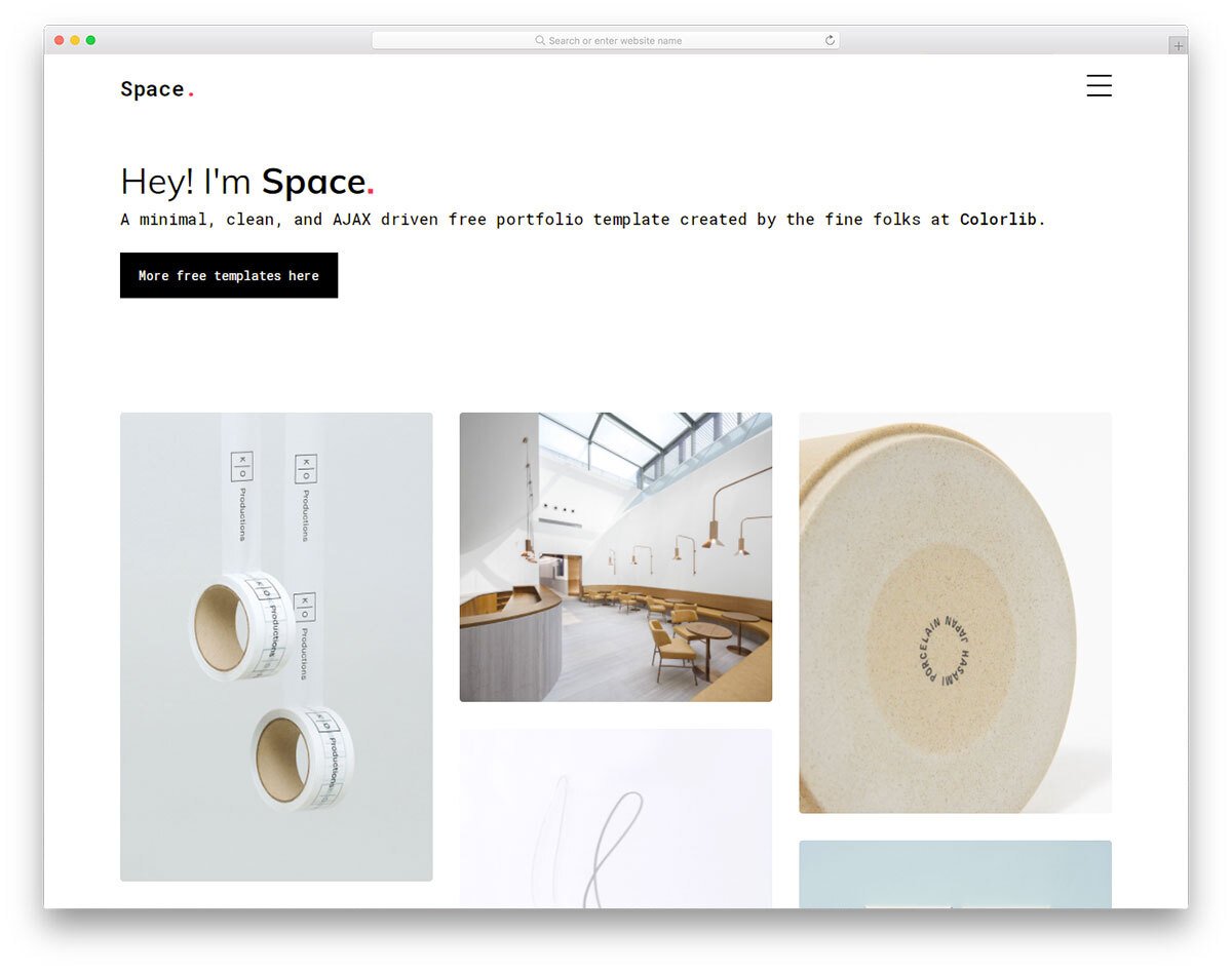 lively portfolio website template