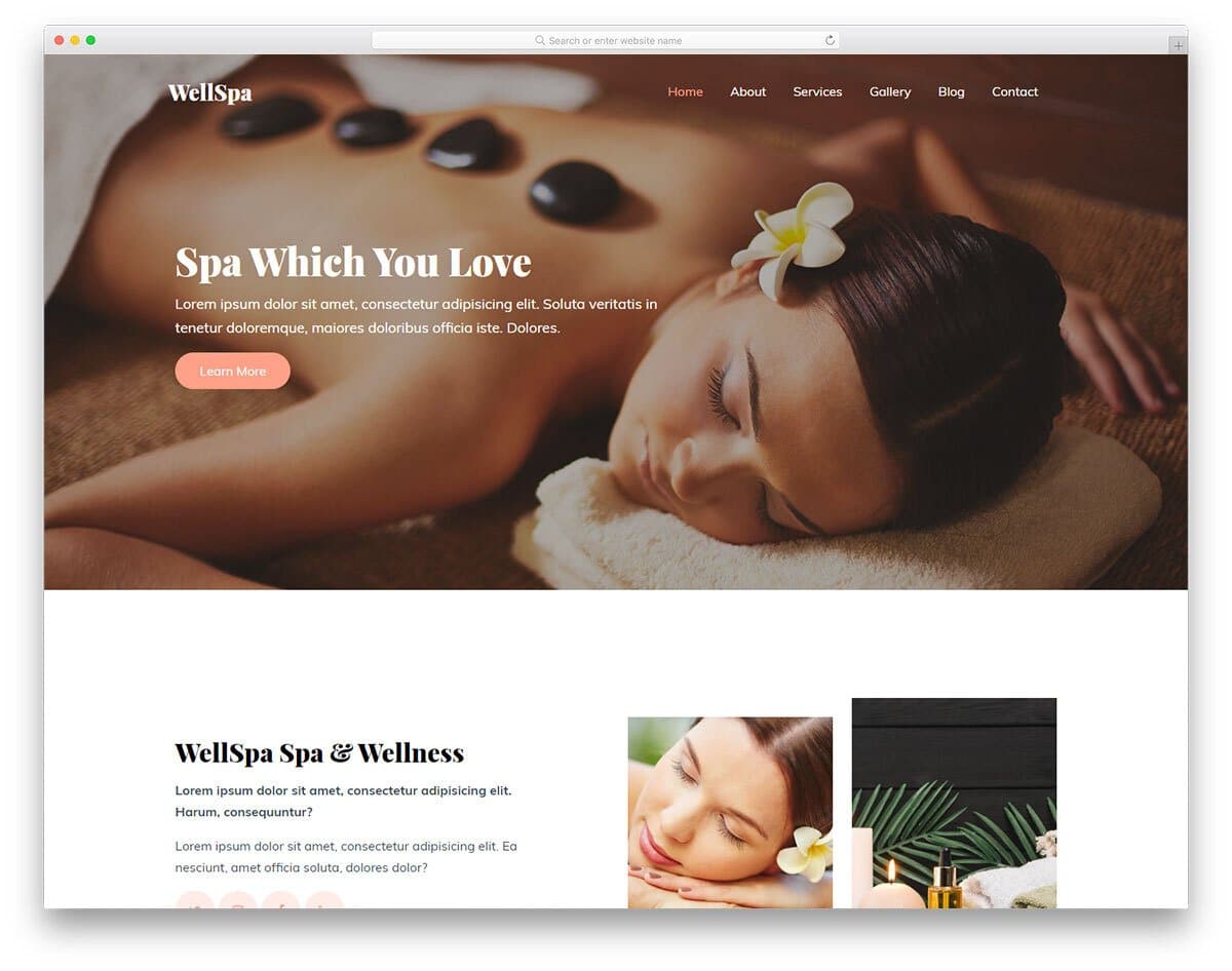 spa and acupuncture website template
