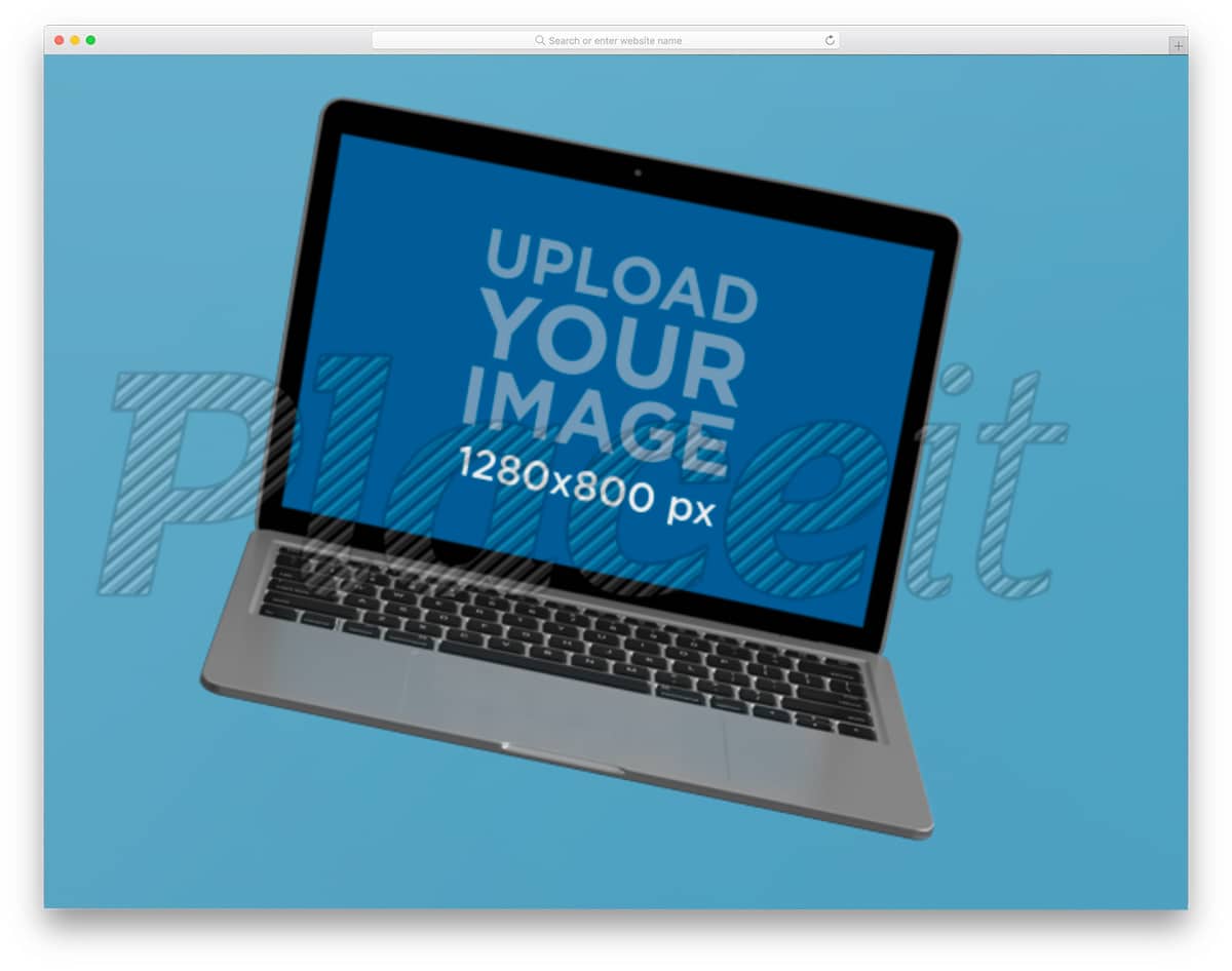 space gray falling macbook mockup