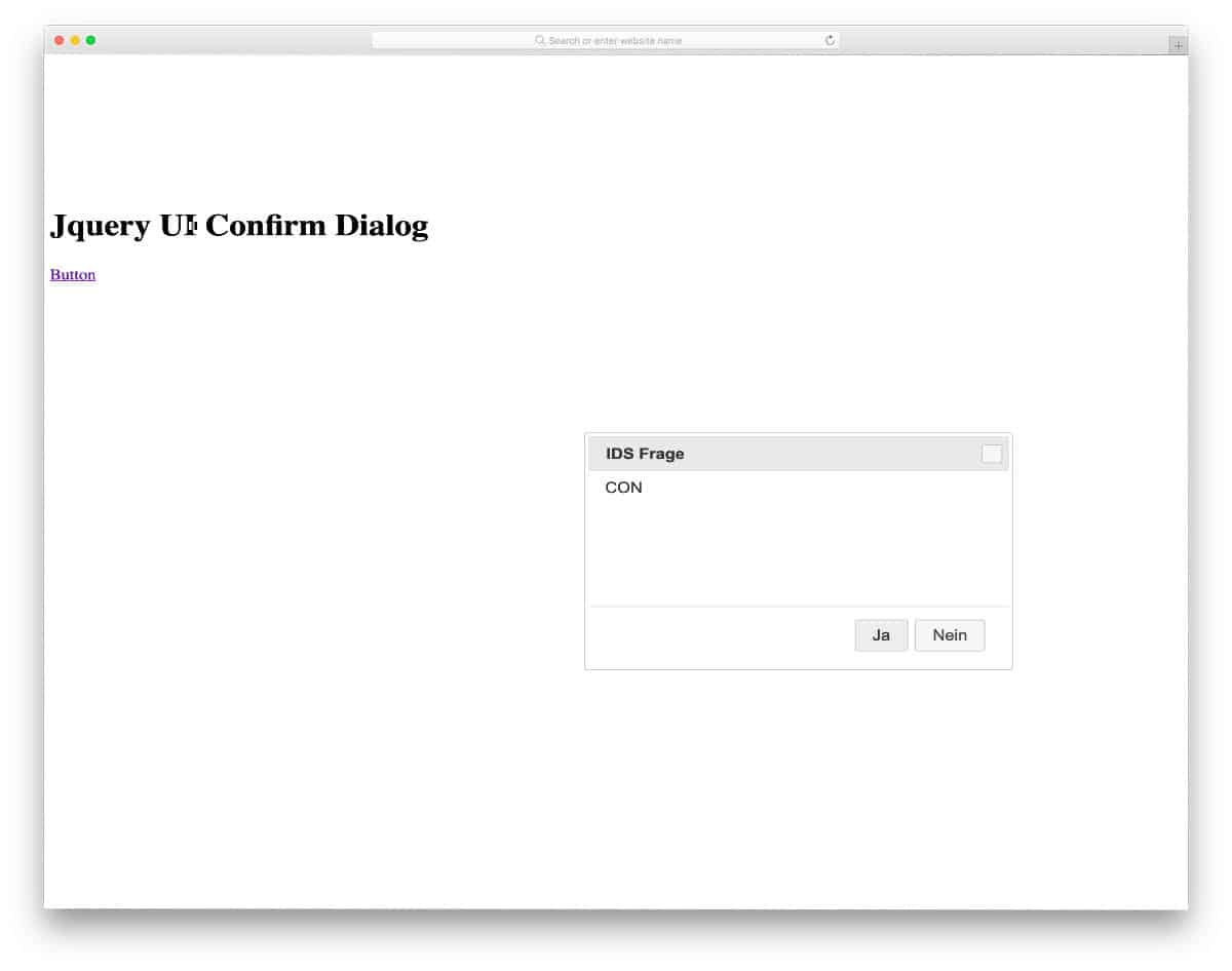 jquery confirm plugin with simple design