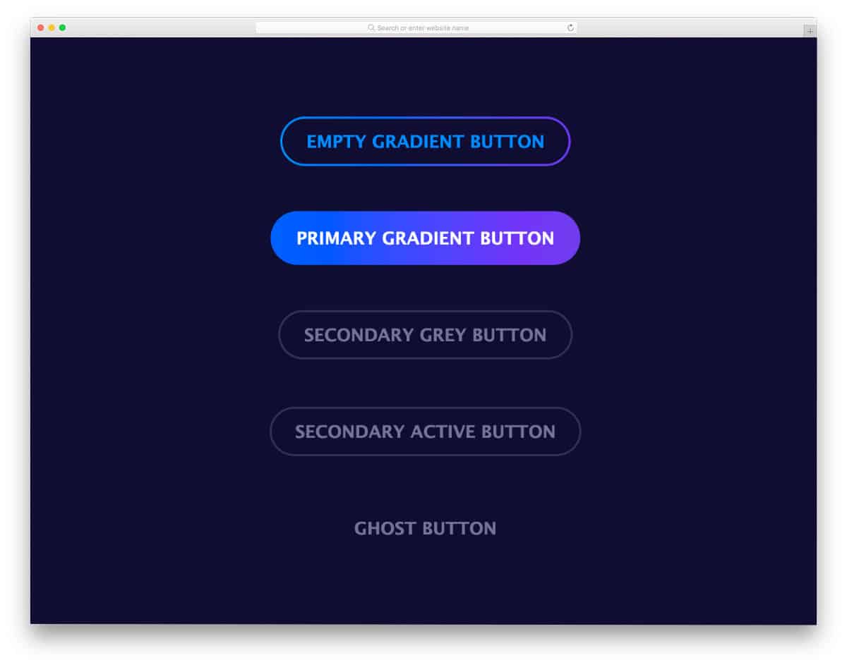 linear gradient button design examples