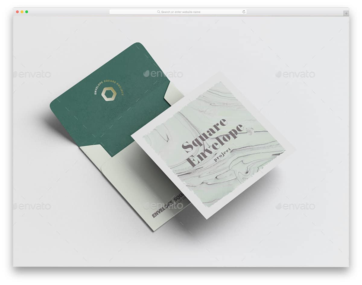 easy-to-edit square envelope mockup