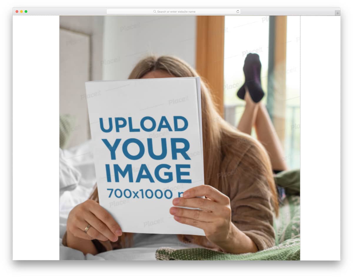 Woman Holding Magazine Mockup