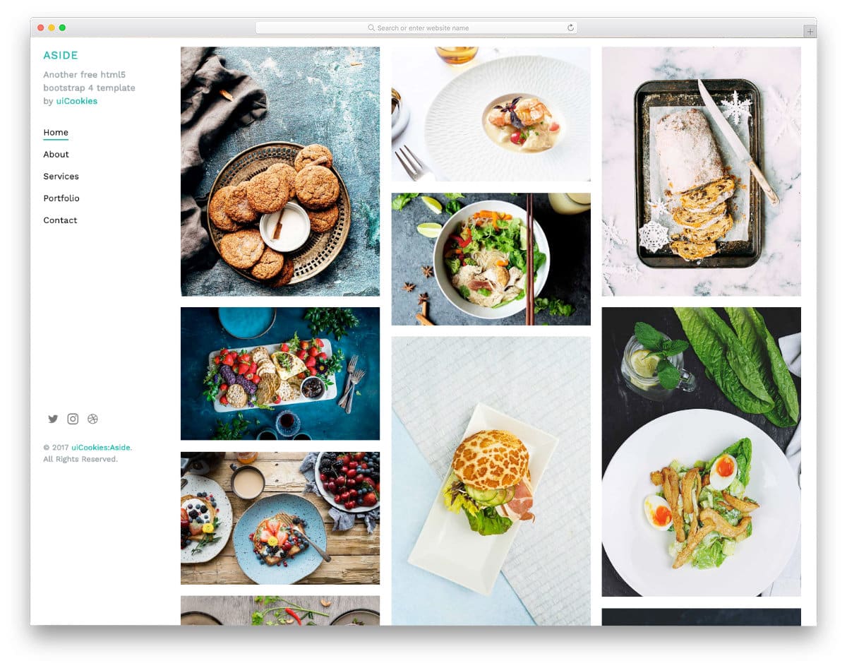 image-rich photography website template