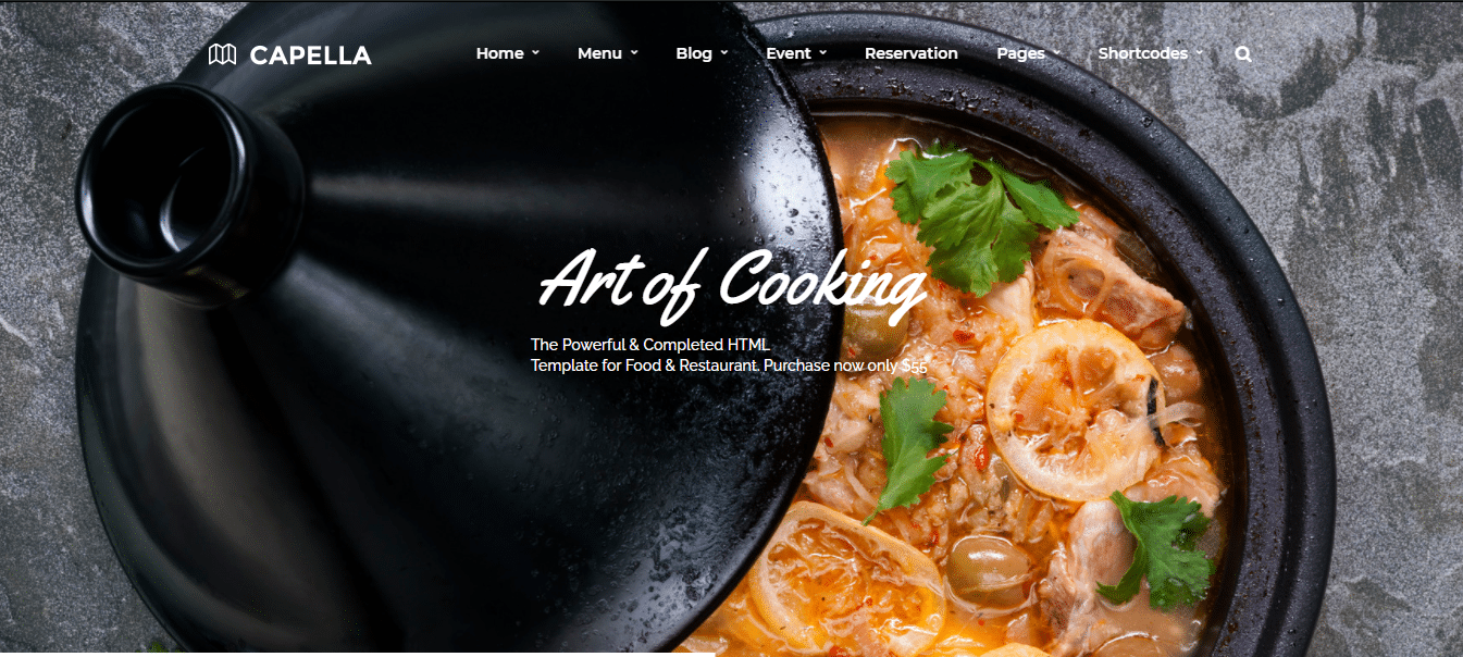capella-food-website-template