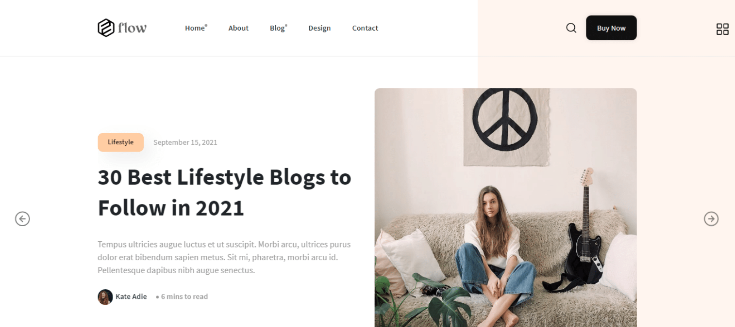 flow-food-blog-website-template