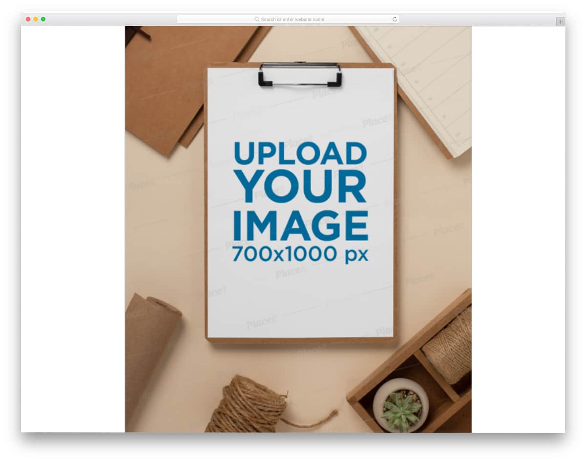 paper mockup for presentation