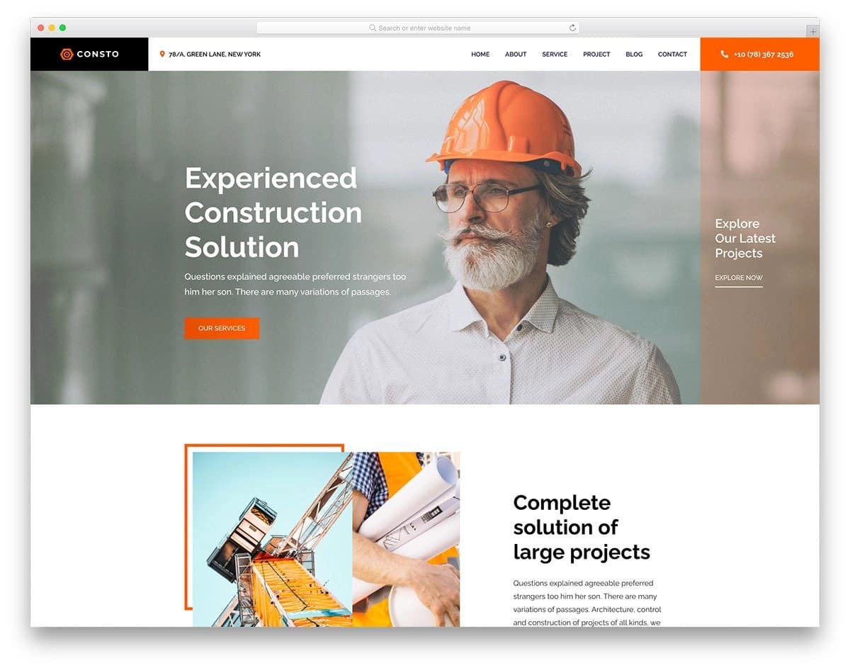 professional-looking home builder website design template