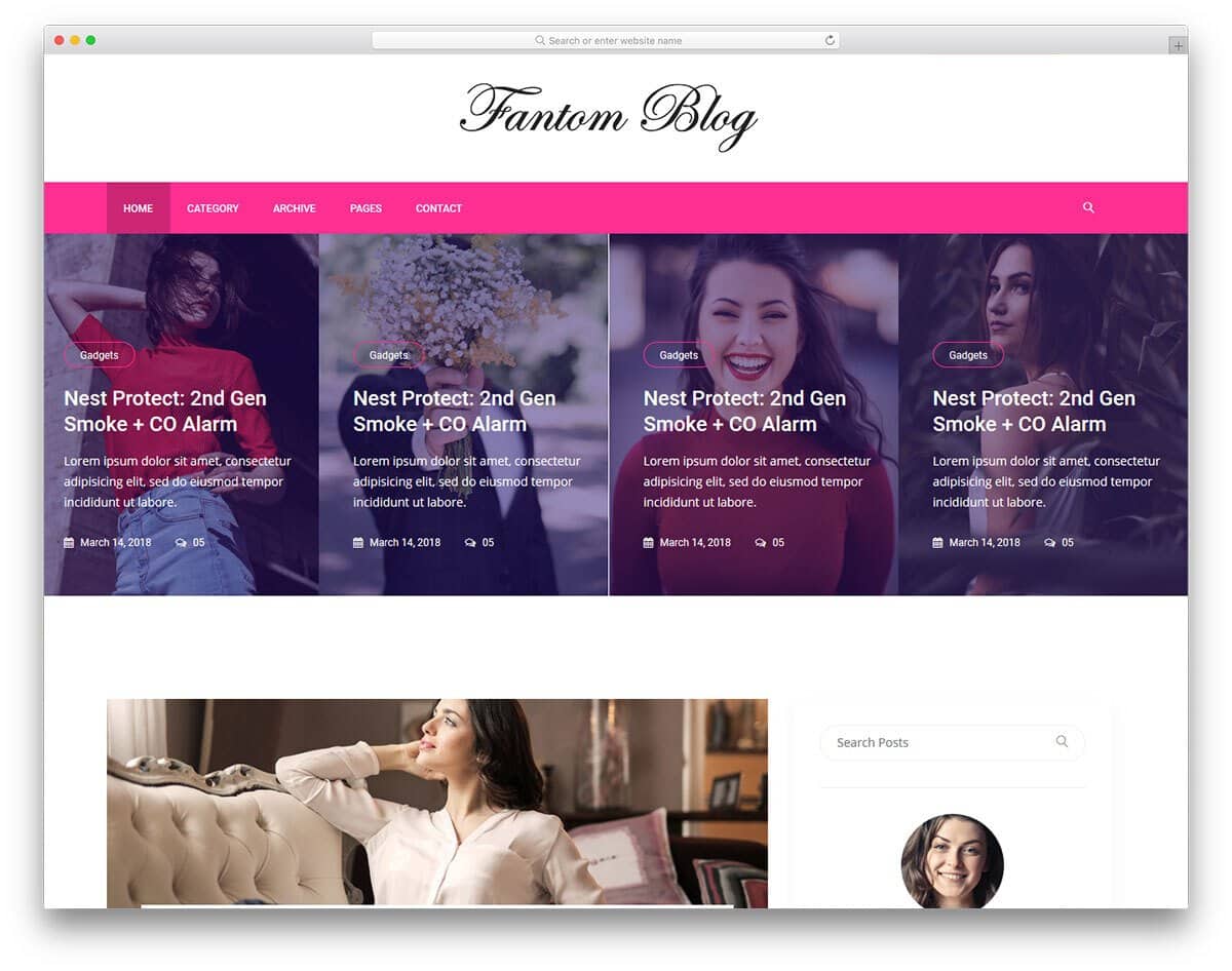 fashion news website template
