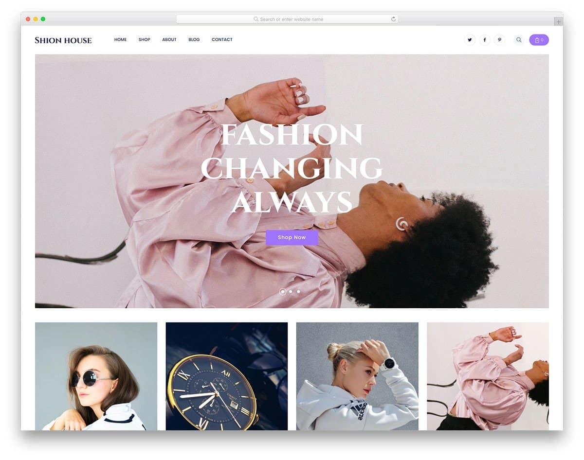 stylish eCommerce fashion website template