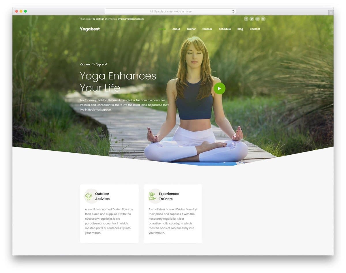 clean and refreshing minimal website template