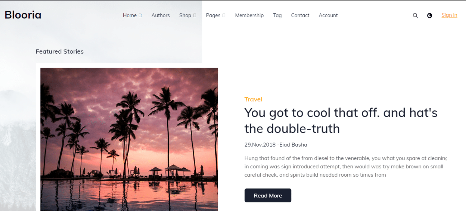 blooria-blog-website-template