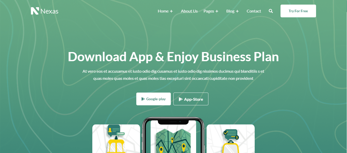 nexas-landing-page-website-template