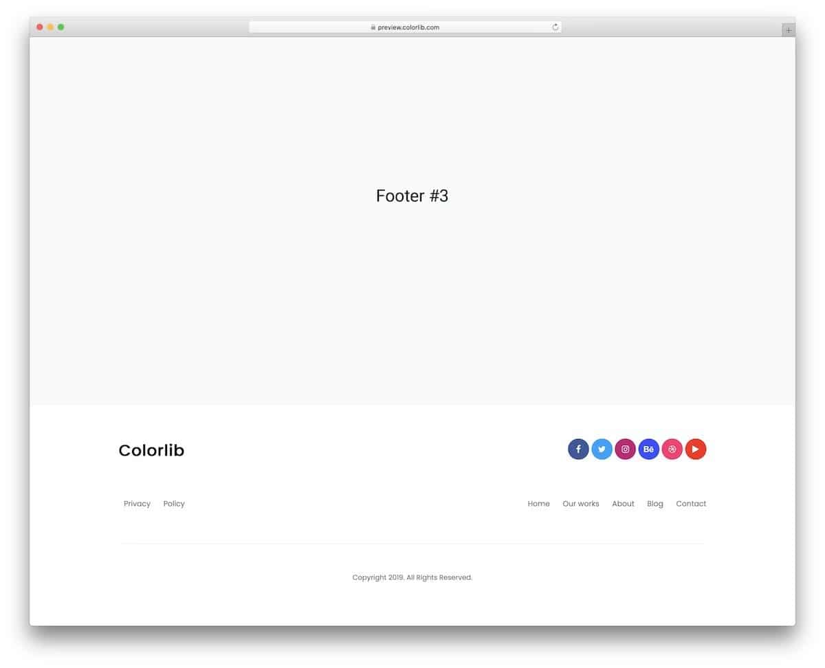 bootstrap footer example for small business websites