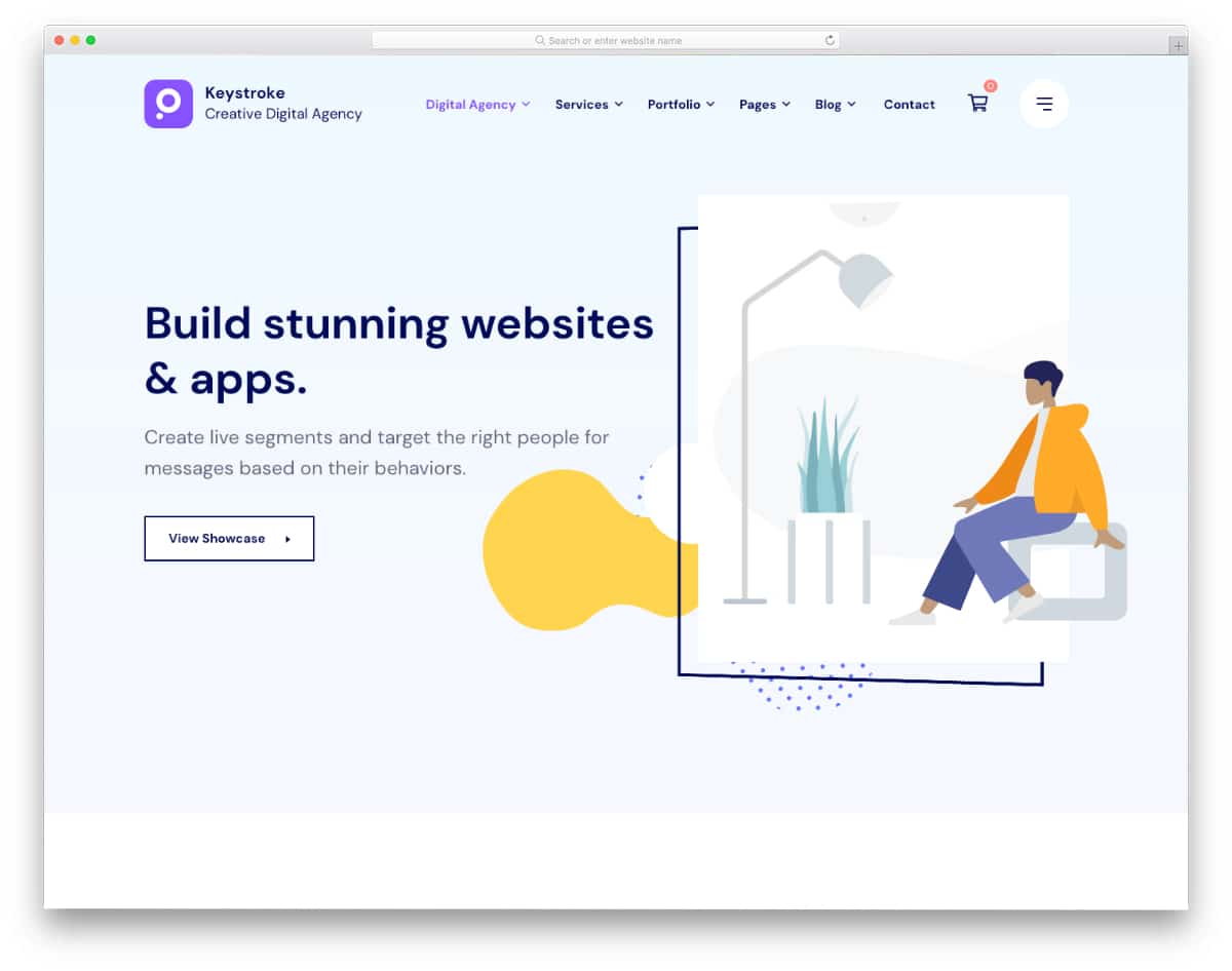 visually pleasing digital agency WordPress theme